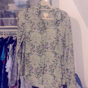 Paisley button down shirt